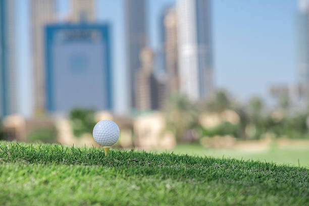 istock The best day for golfing. Golf ball is on tee 501064062