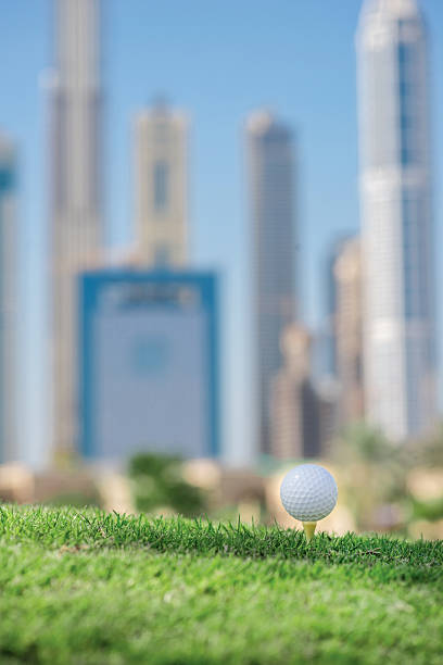 istock The best day for golfing. Golf ball is on tee 501064124
