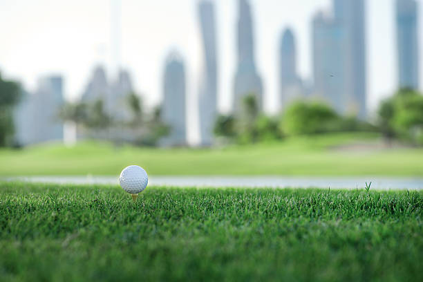 istock Day of golf.Golf ball is on tee for golf ball 501064456