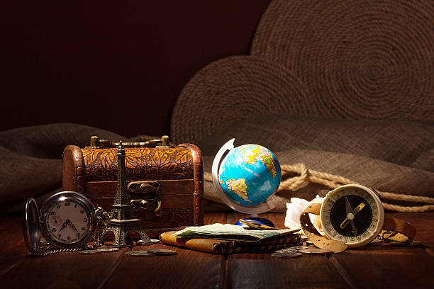 istock Souvenir Eiffel tower and globe against the backdrop of ancient 501064986