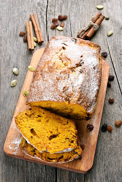 istock Pumpkin bread with nuts, raisin and cinnamon 501066136