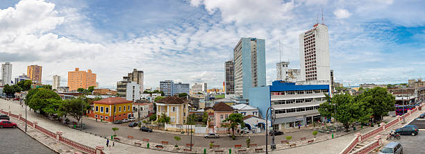 Panorama of Manaus urban cityscape, Brazil stock photo
