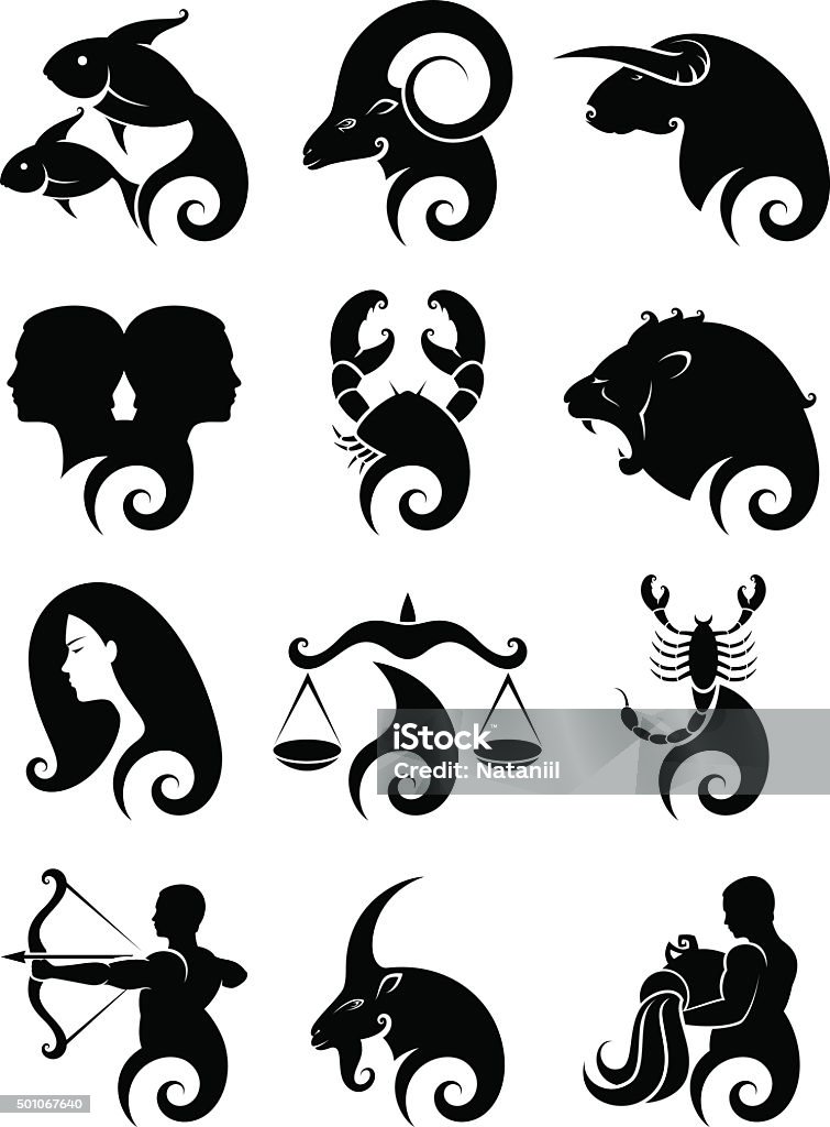 Zodiac Signs Stock Illustration - Download Image Now - Astrology Sign ...