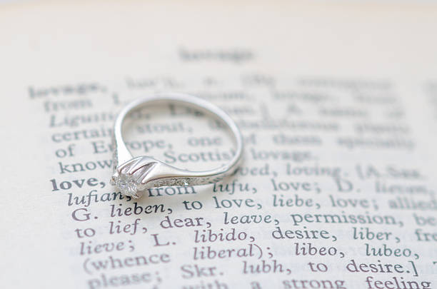 istock Diamond ring together with definition of love. 501067652