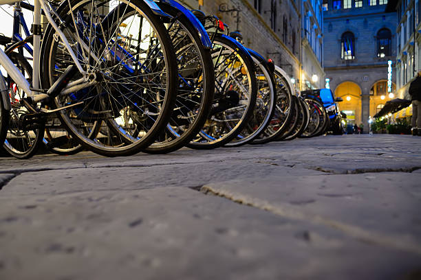 istock bicycle parking by night in Florence 501068638