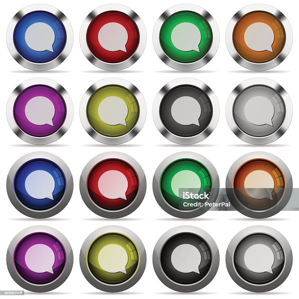 Chat Button Simple Chat Button Set Stock Illustration - Download Image Now - 2015, Blue ...