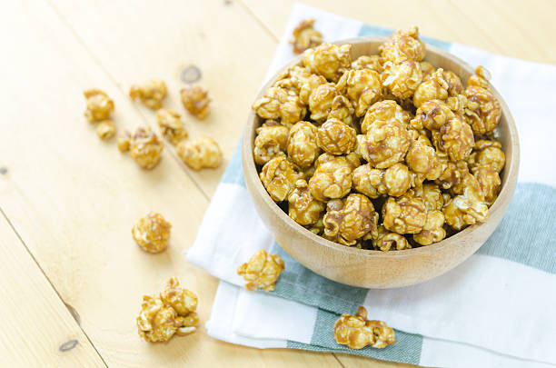 istock Caramel popcorn in wood bowl 501088462