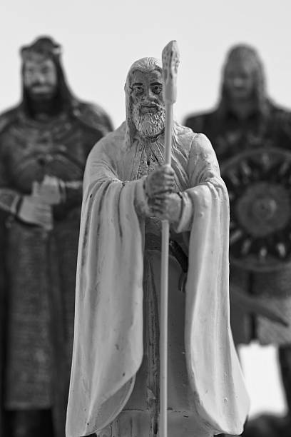 Pyatigorsk, Russia - December 06, 2015: White chess figure in form of a Gandalf from movie \