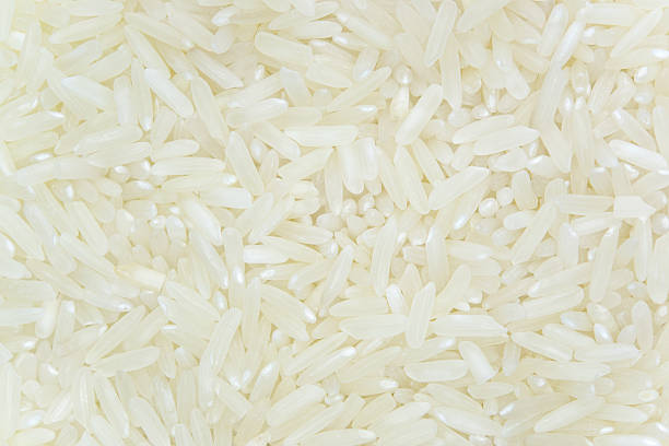close up shot of white rice (textured) stock photo