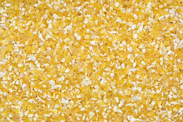 close up shot of split oat grain (textured) stock photo
