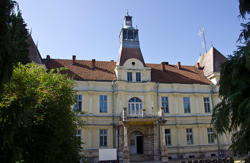 Lyon, typical street in the center, with beautiful buildings