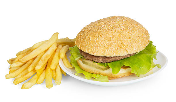 istock Tasty hamburger on plate 501094726