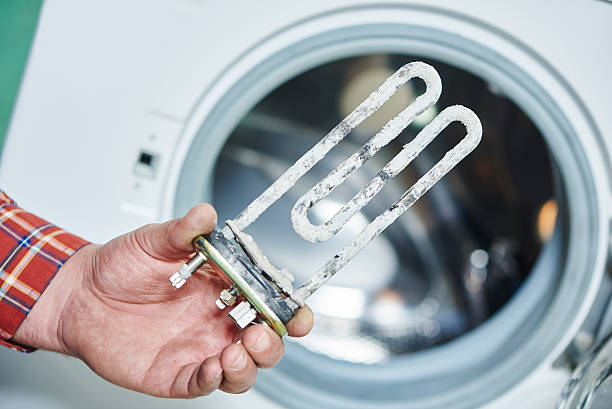 turbular elemento calefactor eléctrico para la máquina de lavado - scum fotografías e imágenes de stock