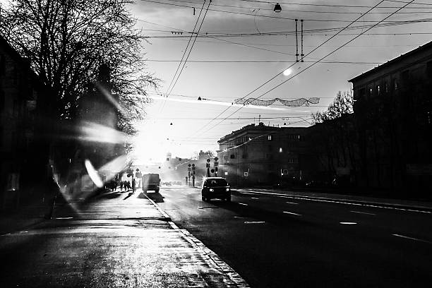 istock City street in winter sunset 501097580