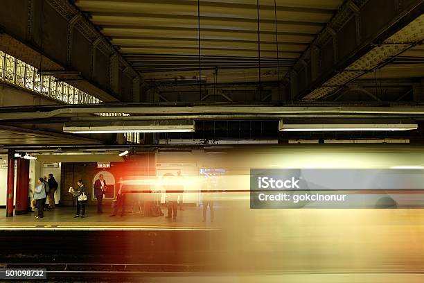 Fast Tube Leaving The Station Stock Photo - Download Image Now - 2015, Horizontal, Liverpool Street Underground Station