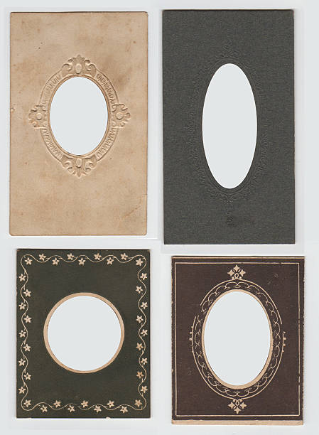 istock Four Vintage Photo Frames Oval and Round 501099172