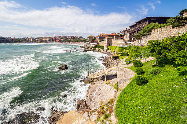 istock steps to rocky shore from the old town 501099398