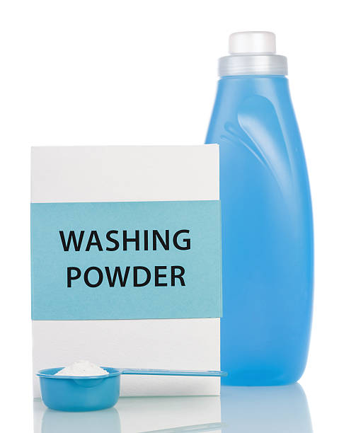 istock Washing powder and cleaning items 501099512