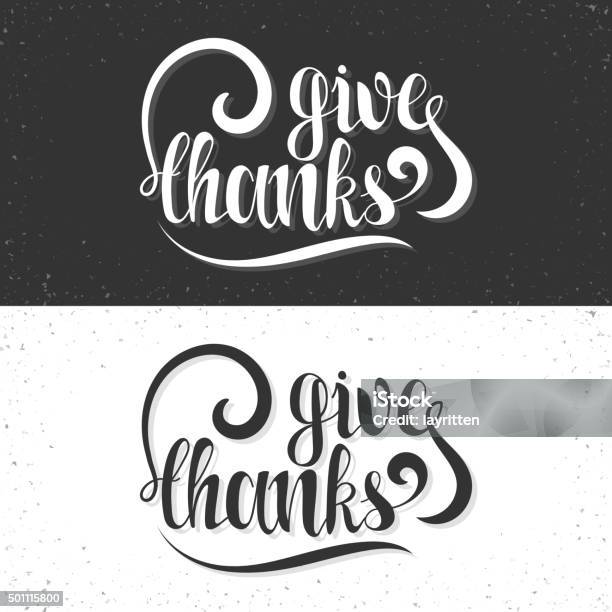 Giving Thanks Lettering Give Thanks Phrase Calligraphy Gift Handmade Lettering For Printing ...