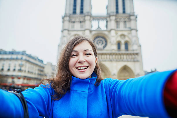 istock Beautiful young tourist in Paris 501119874