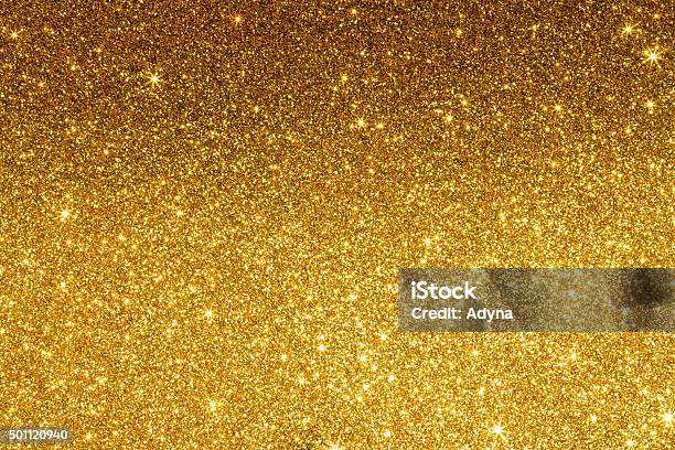 Gold Glitter Background Stock Photo - Download Image Now - Gold Colored, Glitter, Backgrounds