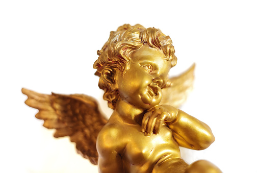 Golden angel figurine