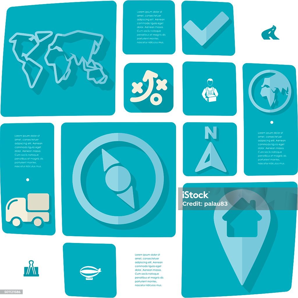 Navigation Flat Infographic Stock Illustration - Download Image Now ...