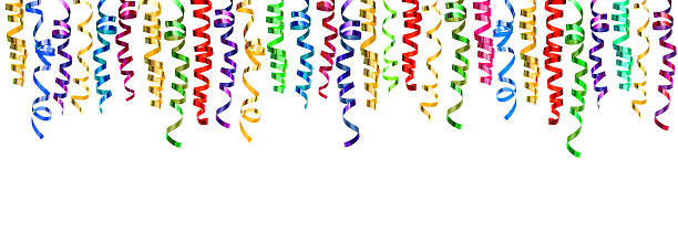 Serpentine streamers. Banner party serpentine decoration