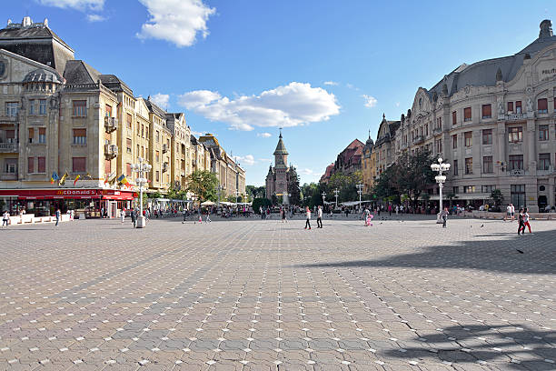 Victory Square or Opera Square Timisoara stock photo