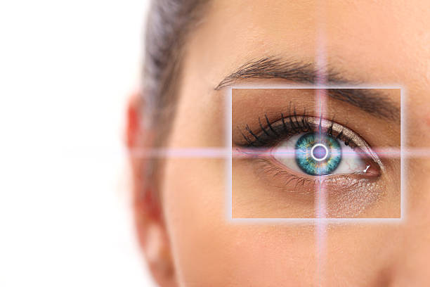istock beautiful woman pointing to eye 501126900