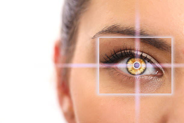 istock beautiful woman pointing to eye 501126908