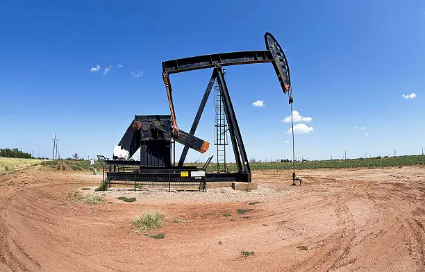 Oilwell pumper in West Texas.