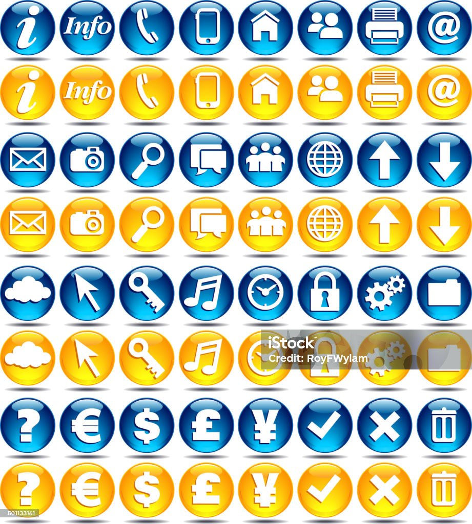 Glänzend Icons-Serie - Lizenzfrei Antworten Vektorgrafik