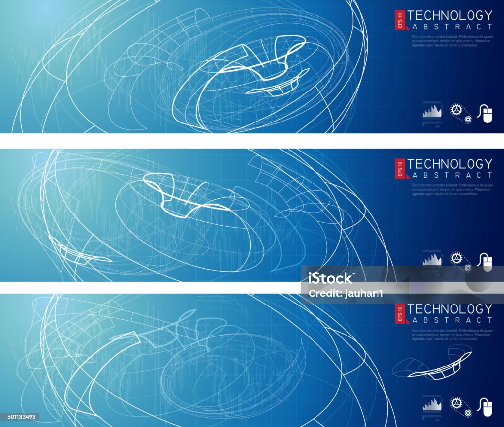 Computer Abstract Banner Abstract Technology Banner Stock Illustration - Download Image Now ...