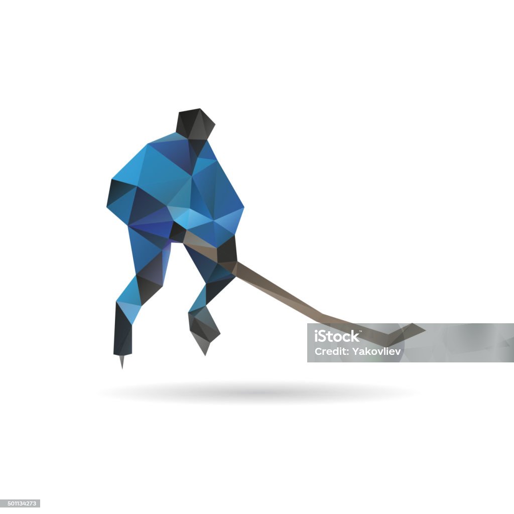 Hockey player abstract isolated on a white backgrounds, vector illustration Abstract stock vector