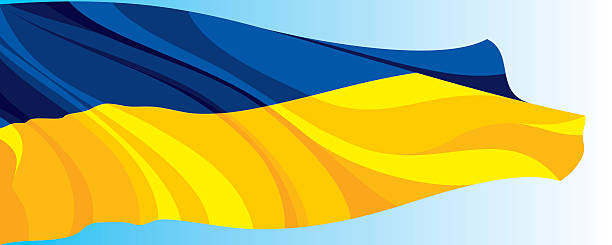 国旗の、ウクライナ ベクターアートイラスト