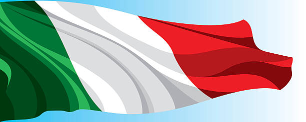 La bandera nacional de Italia - ilustración de arte vectorial