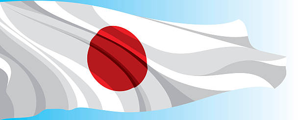 La bandera nacional de Japón - ilustración de arte vectorial