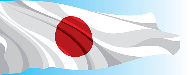 、日本の国旗 ベクターアートイラスト