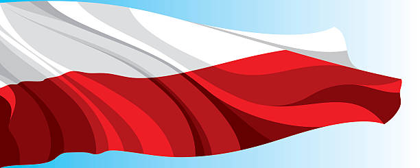 国の旗ポーランド ベクターアートイラスト