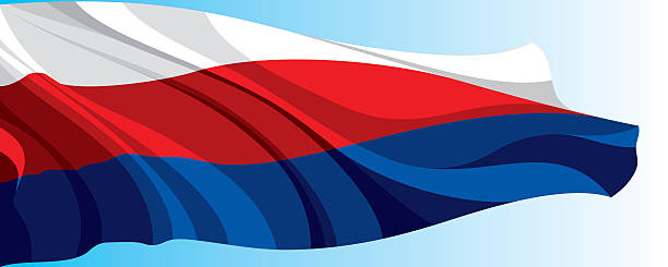 La bandera nacional de Rusia - ilustración de arte vectorial