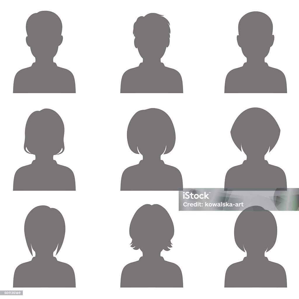 avatar, head silhouette vector avatar, profile icon, head silhouette Photography stock vector