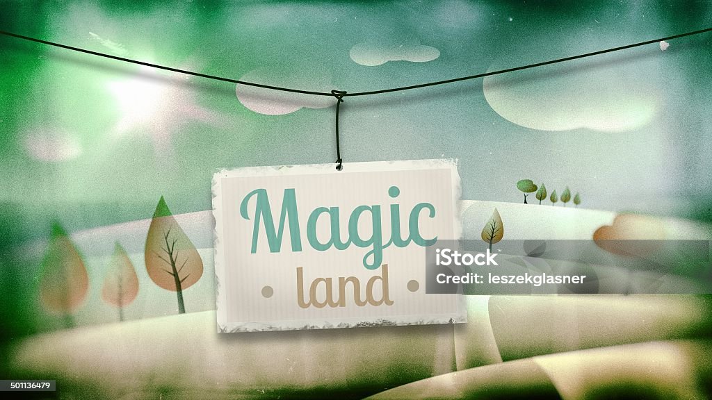 Magic terra, ilustração vintage crianças - Royalty-free Conto de Fadas Foto de stock
