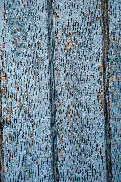 Blue Textured and abstract wood paint weathered natural pattern stock photo