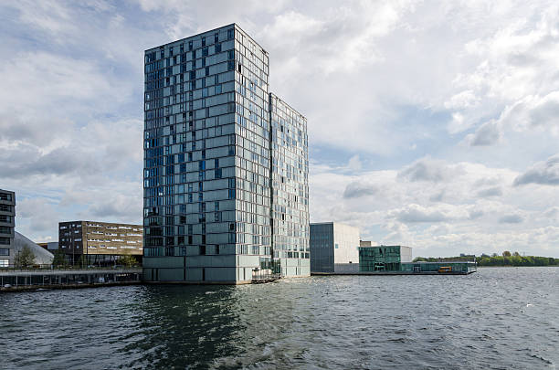 istock Modern buildings around Weer water in Almere Stad 501149608