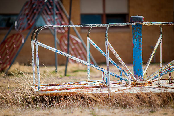 Abandoned Merry-Go-Roound stock photo