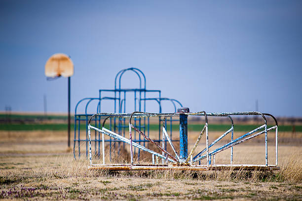 Abandoned Playground Toys stock photo