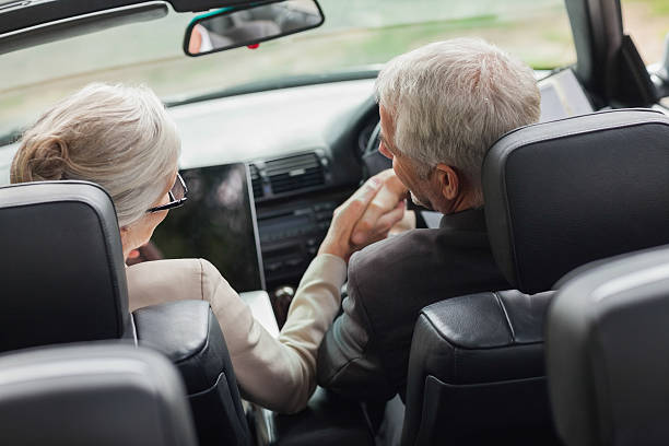 istock Business people shaking hands in classy convertible 501153281