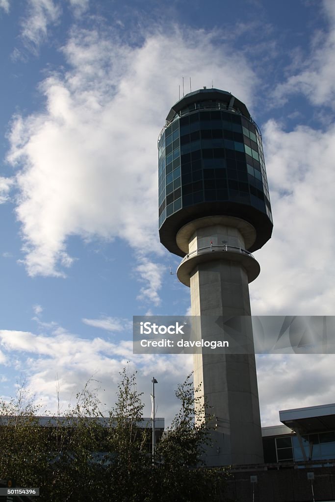 Vancouver Canada Air Traffic Control Tower The air traffic control tower at the Vancouver Canada International Airport Air Traffic Control Tower Stock Photo