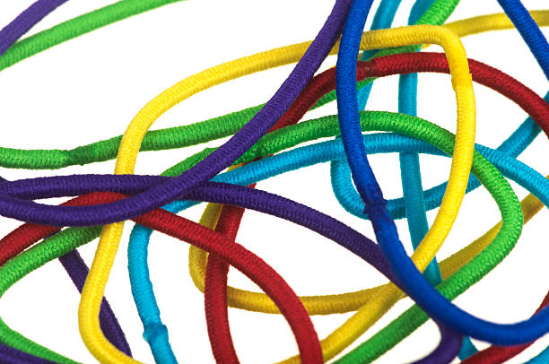 istock Multicoloured Elastic Hair Bands Isolated On White 501155649